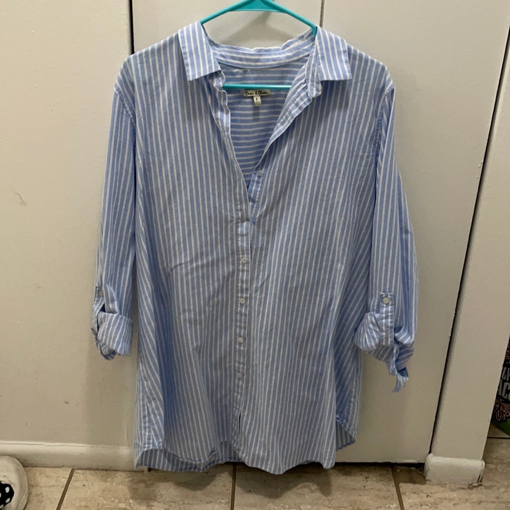 Striped shirt dress